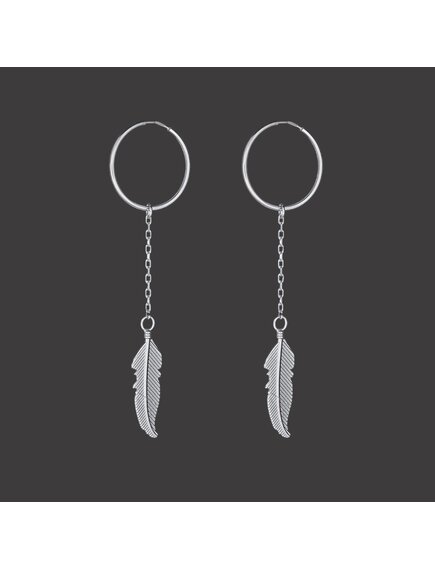 Серьги - конго из серебра 925 пробы