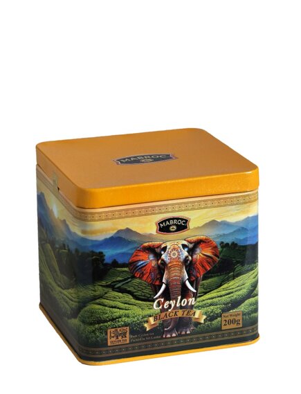 Чай чёрный цейлонский ТМ "Маброк" - Слон (OPA), жестяная банка (097), 200 г.