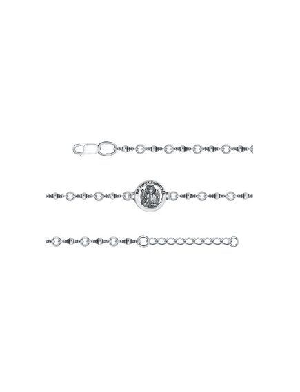 Литой браслет с ликом Ангела Хранителя