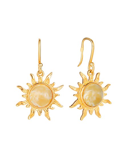 Серьги с янтарем