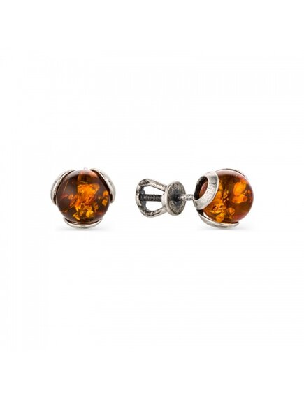 Серьги-пусеты с Янтарем