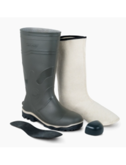 Сапоги рабочие мужские "Специалист" из ПВХ с металлоподноском и металлостелькой утепленные