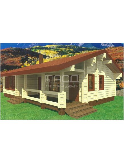 Дом из клееного бруса проект-Опал