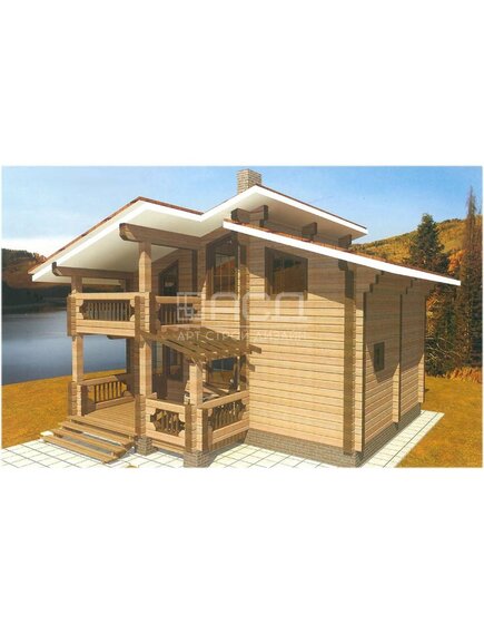 Дом из клееного бруса проект-Агат