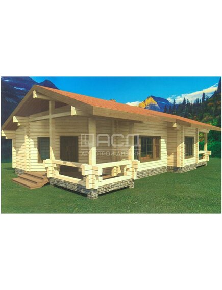 Дом из клееного бруса проект-Лазурит