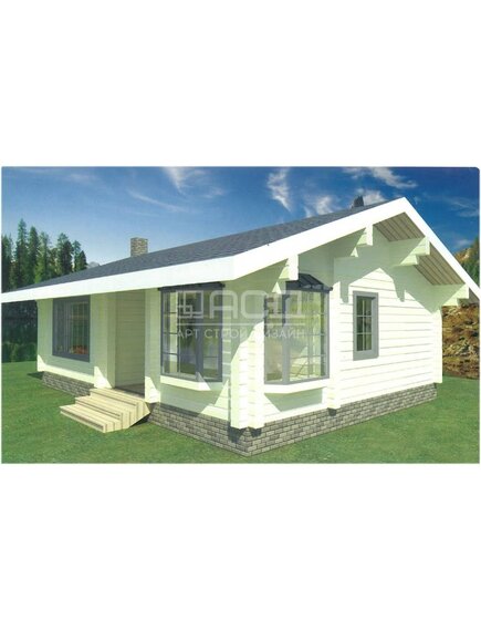 Дом из клееного бруса проект-Циркон