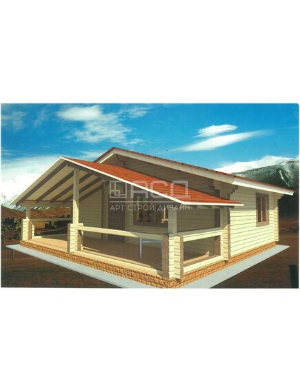 Дом из клееного бруса проект-Хрусталь