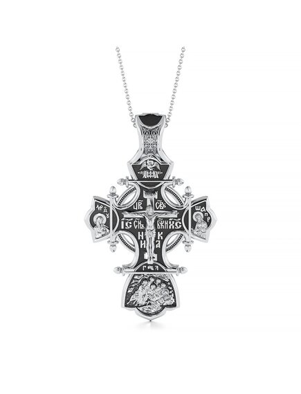Православный крест с распятием и ликами святых