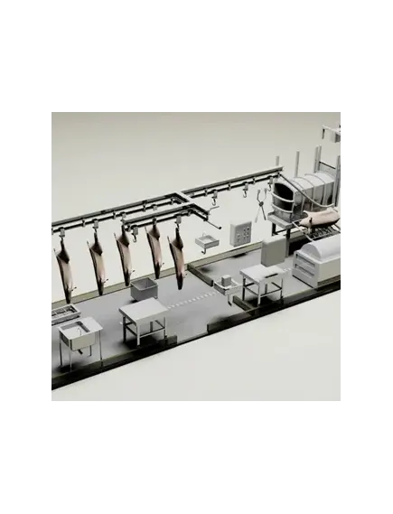 Модуль для убоя скота основного производства одноуровневый