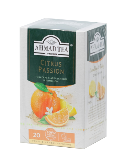 Чай AHMAD TEA. HERBAL INFUSION. CITRUS PASSION карт.пачка, 20 пак.