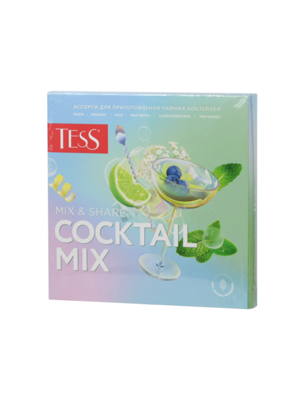 Чай TESS. Набор COCTAIL MIX карт.упаковка, 20 пирамидки