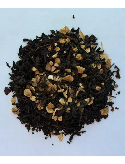 Черный чай с апельсином и корицей