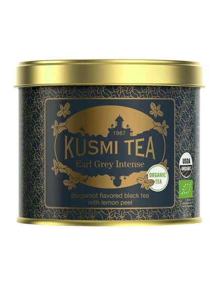 Чай KUSMI TEA EARL GREY INTENSE (Эрл Грей, бергамот, лимон), банка (100 гр)