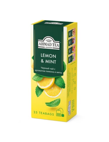 Черный чай с ароматом лимона и мяты