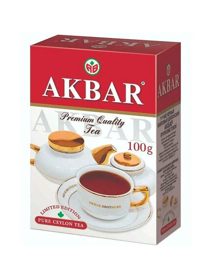 Чай Акбар красно/белая серия, черный крупный лист 100 грамм * 14