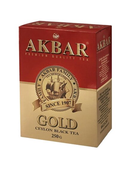 Чай Акбар Золотой черный листовой чай, 250 г