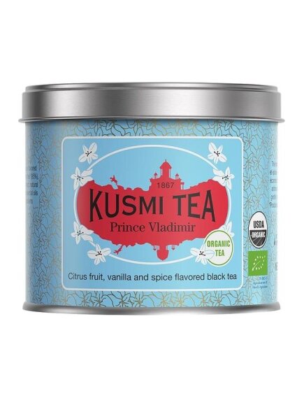 Чай KUSMI TEA PRINCE VLADIMIR (Эрл Грей с апельсином), банка (100 гр)