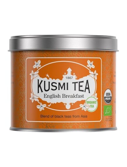 Чай KUSMI TEA ENGLISH BREAKFAST (Цейлонский и ассамский черный чай), банка (100 гр)