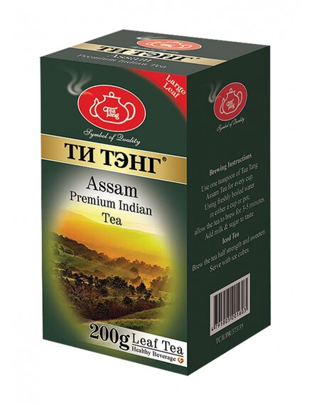Чай TEA TANG черный индийский "Ассам", 200 г. картонная упаковка