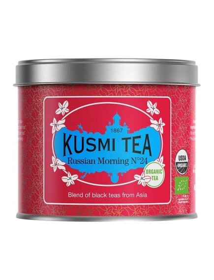Чай KUSMI TEA RUSSIAN MORNING N°24 (Цейлонский и ассамский черный чай), банка (100 гр)