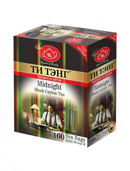 Чай TEA TANG черный "Для полуночников", 100 пакетиков по 2,5г.