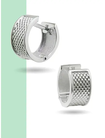 Серьги серебро конго фактурные