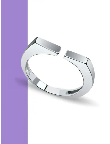 Кольцо серебро линия