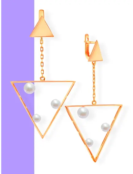 Серьги серебро с натуральным жемчугом