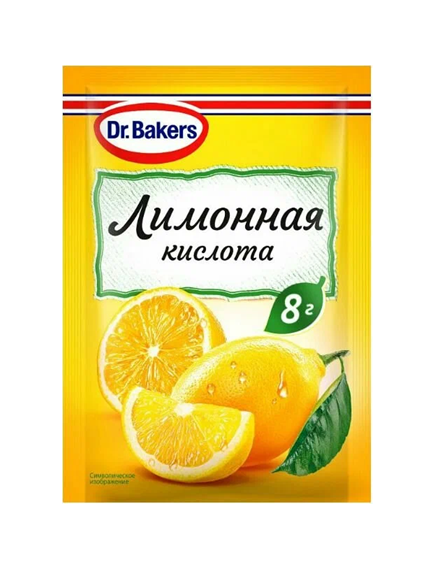 Кислота лимонная "DR. BAKERS", 8 гр