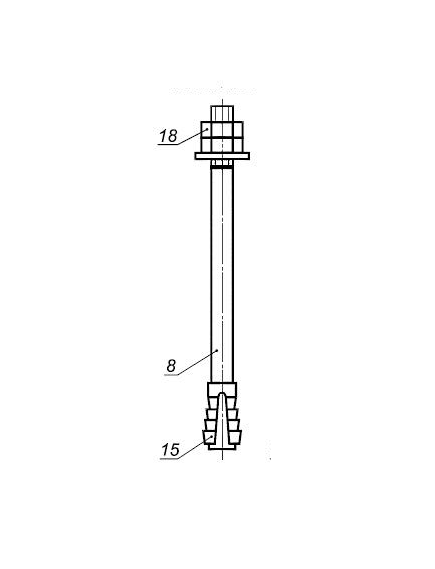 Фундаментный болт ГОСТ 24379.1-2012 тип 6,1
