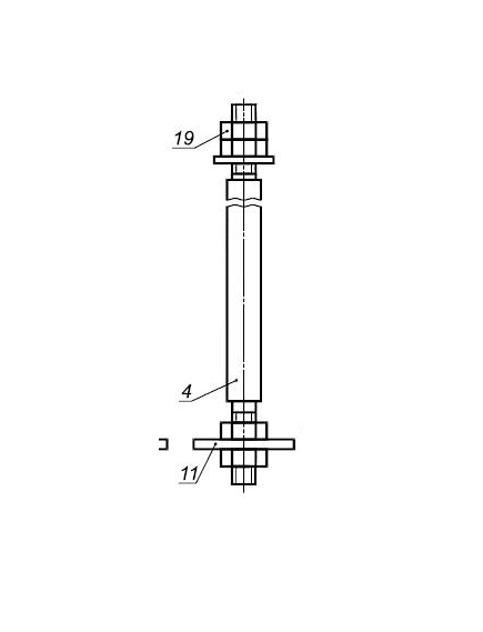 Фундаментный болт ГОСТ 24379.1-2012 тип 2,2