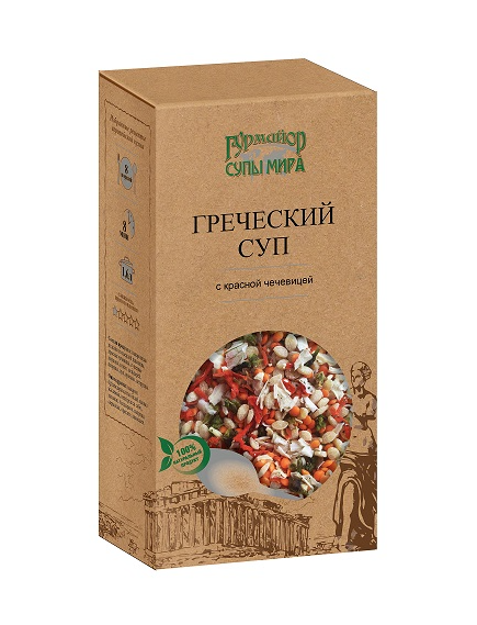 ГУРМАЙОР Суп греческий с красной чечевицей 210г