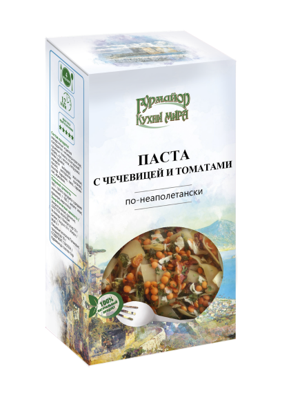 ГУРМАЙОР Паста с чечевицей и томатами по-неаполитански 220г Кухни мира