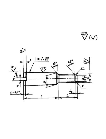 Болт ГОСТ 15163-78 (конические повышенной точности)