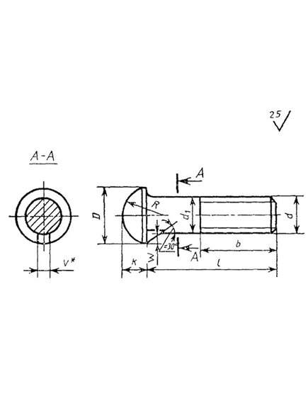 Болт ГОСТ 7783-81 (с полукруглой головкой и усом класса точности С)