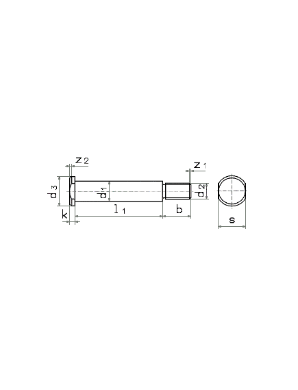 DIN 1445 болт с двухгранной головкой и резьбовой цапфой