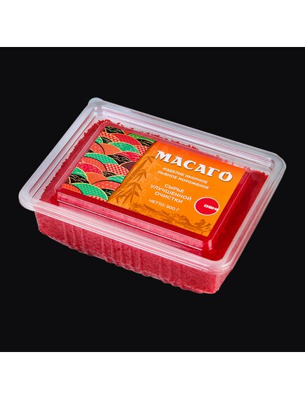Изделие икорное рыбное соленое мороженое «МАСАГО» цвет красный