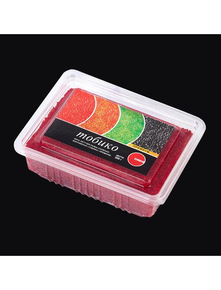 Изделие икорное рыбное соленое мороженое «ТОБИКО Премиум» цвет красный