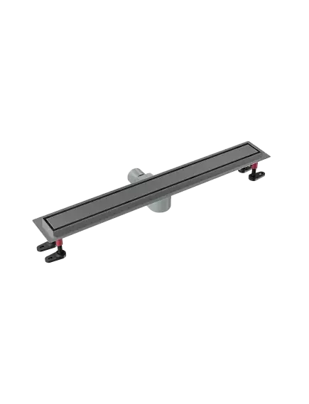 Металлический душевой трап (оружейная сталь, под плитку)