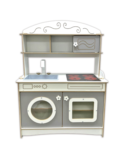 Кухня Аделина (Бело-серый) ЛМДФ