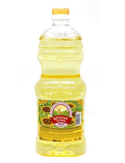 Подсолнечное масло «Кубанская Долина» упак. 1,8 л