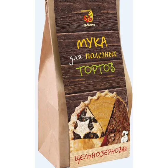 Мука ЦЕЛЬНОЗЕРНОВАЯ пшеничная ДЛЯ ТОРТОВ 700 г