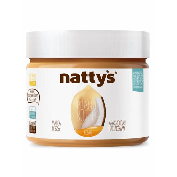 Арахисово-кокосовая паста NATTYS ECLAIR с мёдом, 325 г