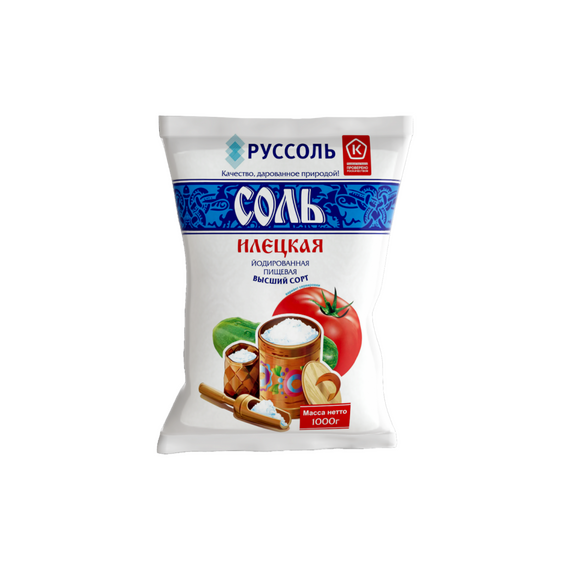 Соль пищевая молотая йодированная, сорт высший, помол №1