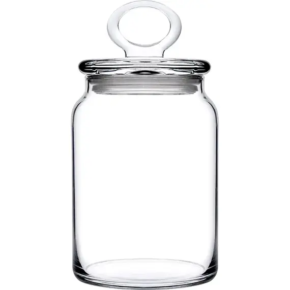 Банка Китчен Слим круглая с крышкой стекло 0,86л D-80,H-193мм