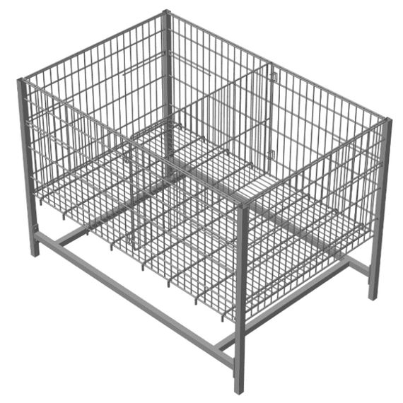 Манеж торговый с двойным регулируемым дном 1200х800х850 глубина 600 мм