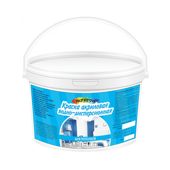 Водно-дисперсионная краска для потолков "Акритон"
