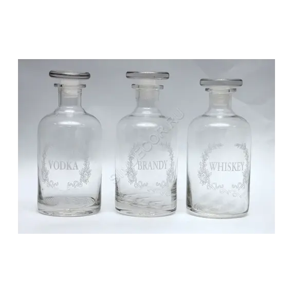 Бутылка для алкоголя «VODKA, BRANDY, WHISKEY»