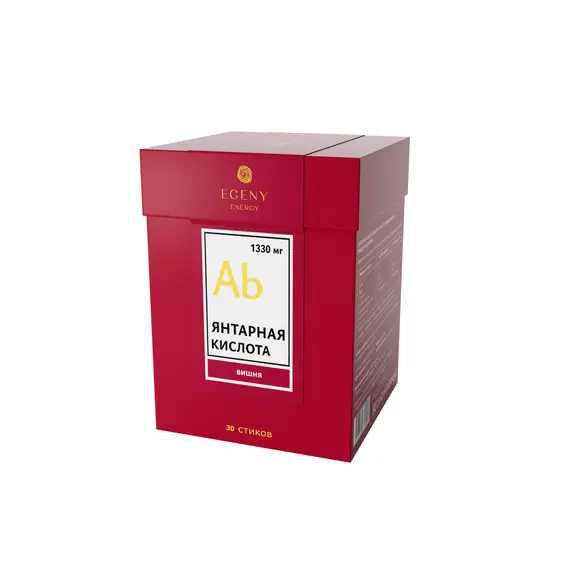 Натуральная янтарная кислота EGENY с соком вишни в стиках