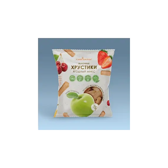 Натуральные фруктовые снеки Хрустики "Ягодный микс"
